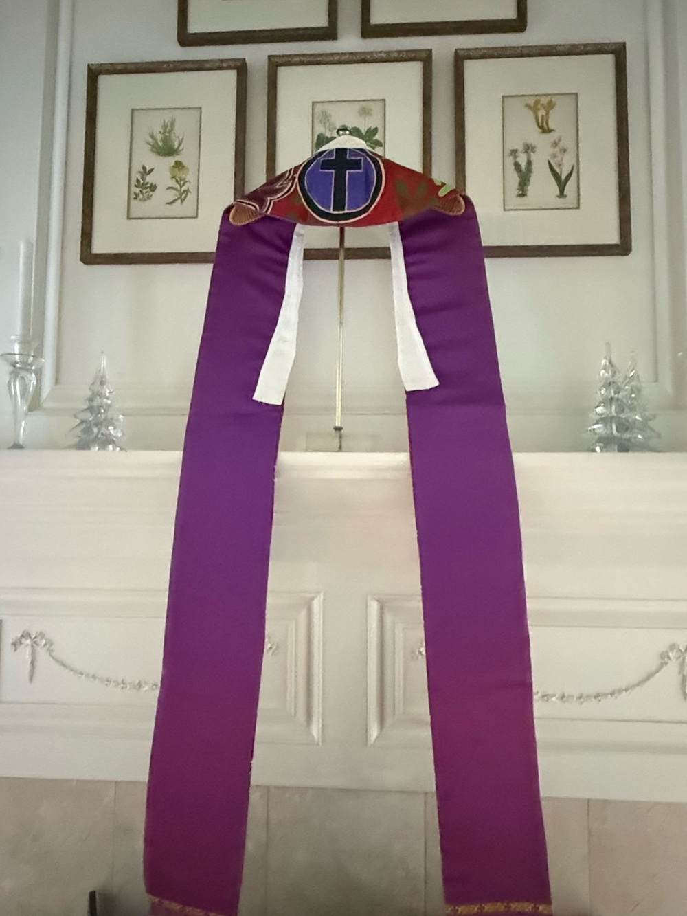 Colorful Abstract Hand Painted Stole for Clergy - Picture 2 of 9